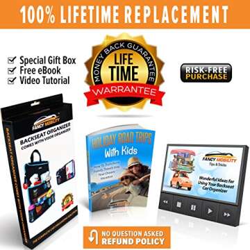 Fancy Mobility Car Backseat Organizer - Baby Accessories, Kids Small Toys & Travel Essentials Holder...