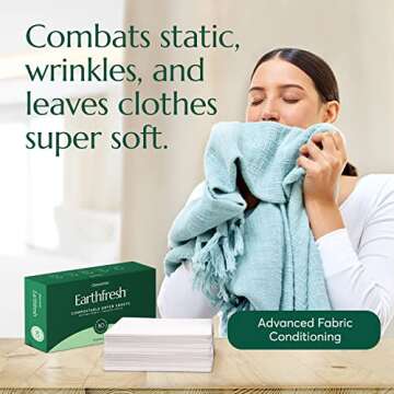 Eco-Friendly Cleanomic Earthfresh Fragrance-Free Dryer Sheets
