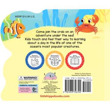 Ocean Days with Crab - Touch and Feel Board Book - Sensory Board Book