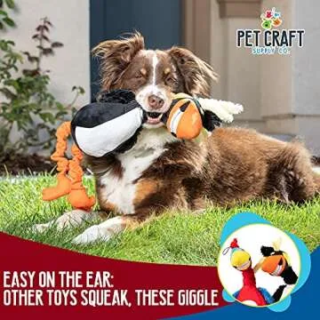 Giggling Puffin & Parrot Dog Toys for Fun Play