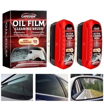 2Pcs Automotive Oil Film Cleaning Brush for Crystal Clear Windshields