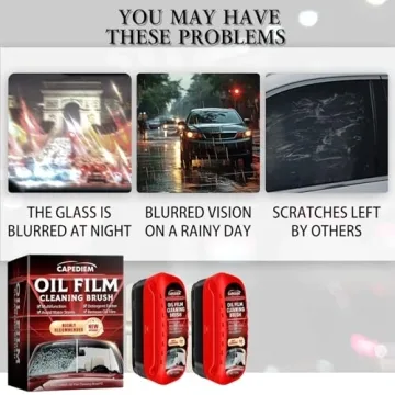Universal Automotive Oil Film Cleaning Brush for Clarity