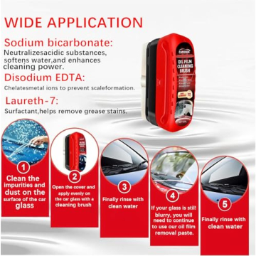 Universal Automotive Oil Film Cleaning Brush for Clarity