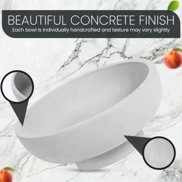 Modern FNTSTICGOODS Concrete Fruit Bowl for Stylish Kitchens