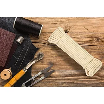SteadMax 100ft Natural Cotton Rope for DIY and Outdoors