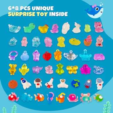 48pcs Bath Bombs with Surprise Toys - Organic Bubble Bath for Kids