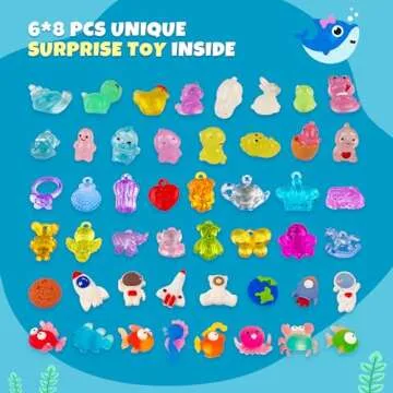 48pcs Bath Bombs with Surprise Toys - Organic Bubble Bath for Kids
