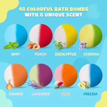 48pcs Kids Bath Bombs with Surprise Toys - Perfect Gift Set