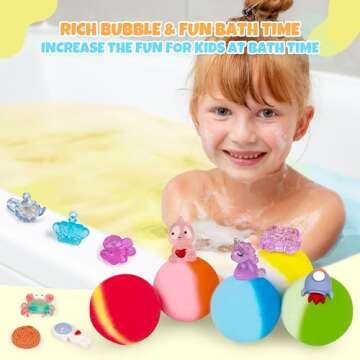 48pcs Kids Bath Bombs with Surprise Toys - Perfect Gift Set