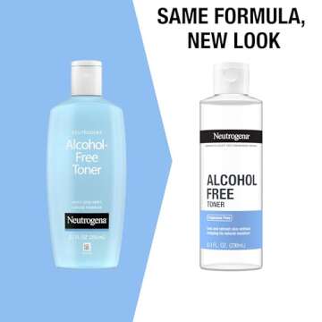 Neutrogena Alcohol-Free Gentle Daily Fragrance-Free Face Toner to Tone & Refresh Skin, Toner Gently Removes Impurities & Reconditions Skin, Hypoallergenic, 8 fl. oz