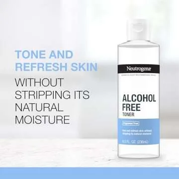 Neutrogena Alcohol-Free Gentle Daily Fragrance-Free Face Toner to Tone & Refresh Skin, Toner Gently Removes Impurities & Reconditions Skin, Hypoallergenic, 8 fl. oz