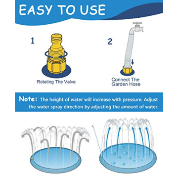 Raxurt Splash Pad 67in Durable Anti-Slip Outdoor Water Fun