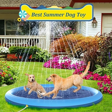 Raxurt Splash Pad 67in Durable Anti-Slip Outdoor Water Fun