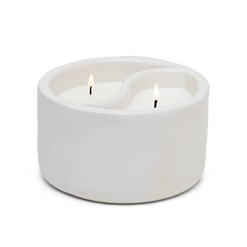 Paddywax Yin Yang Candle Black Salt Teakwood 11-Ounce