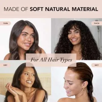 Kitsch Microfiber Hair Towel Scrunchies - Soft, Large for Women and Girls | Hair Drying Towels | Big Scrunchies, 2 pc (Palm)