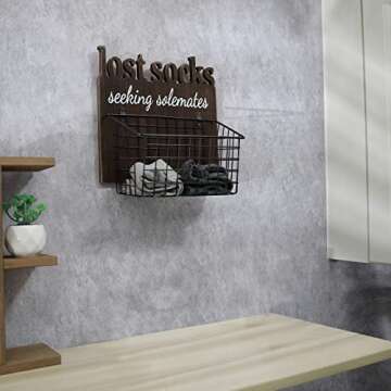 EVA murmure Cutout Letters Lost Socks - Laundry Room Organization, Farmhouse Laundry Room Decor And ...