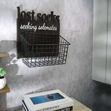 EVA murmure Cutout Letters Lost Socks - Laundry Room Organization, Farmhouse Laundry Room Decor And Accessories Laundry Sign Wall Decor - House Decor, Gifts For Women - 11x12x6inches-brown