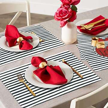 ASPMIZ Valentine's Day Placemats Set - Stylish Table Mats