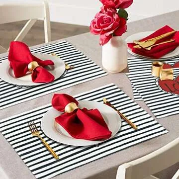 ASPMIZ Valentine's Day Placemats Set - Stylish Table Mats