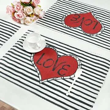 ASPMIZ Valentine's Day Placemats Set - Stylish Table Mats
