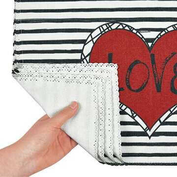 ASPMIZ Valentine's Day Placemats Set - Stylish Table Mats