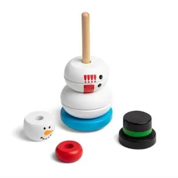 Melissa & Doug Snowman Stacker Wooden Toddler Toy