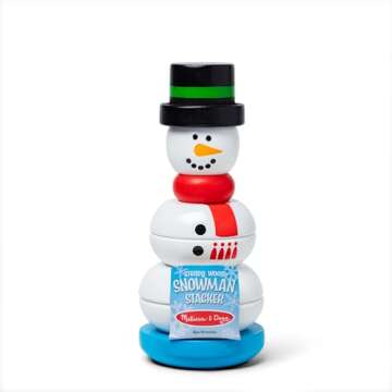 Melissa & Doug Snowman Stacker Wooden Toddler Toy (8 pcs)