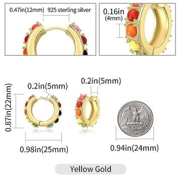 Surrounded Forest Beaded Hoop Earrings Bohemian Color Hoop Earrings Colorful Hoop Earrings Rainbow Earrings For Women