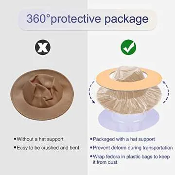 Wide Brim Fedora Hats for Women and Men Classic Felt Panama Hat Men's Two Tone Dress Hat with Belt Buckle