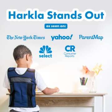 Harkla Weighted Vest for Kids - Neoprene Compression Vest - Ages 2 to 4 - Adjustable Kids Weighted Vest with 2lb Weight - Breathable and Washable Compression Vest - Small