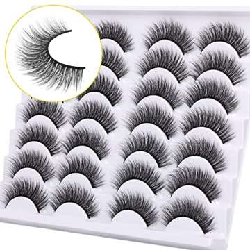 Newcally Fluffy Faux Mink Eyelashes - 14 Pairs Pack
