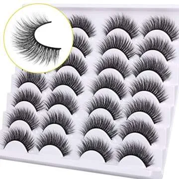 Newcally Fluffy Faux Mink Eyelashes - 14 Pairs Pack