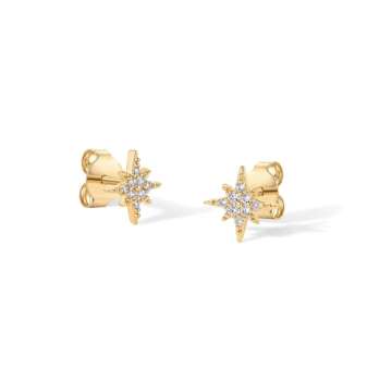 Buy PAVOI 14K Gold Plated Star Stud Earrings Today