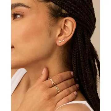 Buy PAVOI 14K Gold Plated Star Stud Earrings Today