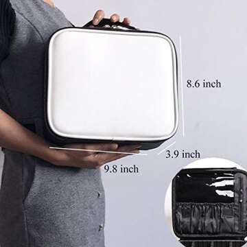 Compact Idearsen Travel Makeup Bag - Stylish & Practical