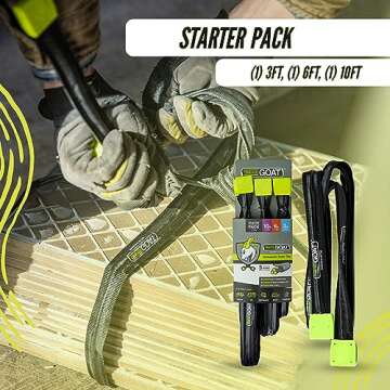 Twisted Goat Industrial Twist Ties - Heavy Duty Reusable, Flexible Ties for Securing Cargo, Hanging ...