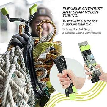 Twisted Goat Industrial Twist Ties - Heavy Duty Reusable, Flexible Ties for Securing Cargo, Hanging Hammocks, Organizing Camping Gear, and More! Starter Pack (3-FT, 6-FT, 10-FT)