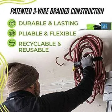 Twisted Goat Industrial Twist Ties - Heavy Duty Reusable, Flexible Ties for Securing Cargo, Hanging Hammocks, Organizing Camping Gear, and More! Starter Pack (3-FT, 6-FT, 10-FT)