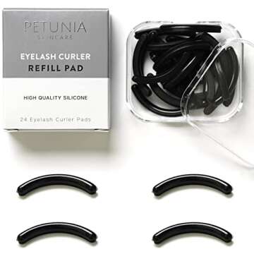 Black Eyelash Curler Refills (24-Pack) Replacement Pads | Eye Lash and Cosmetic Accessory | Create P...
