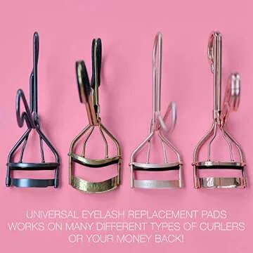 Black Eyelash Curler Refills (24-Pack) Replacement Pads | Eye Lash and Cosmetic Accessory | Create Permanent Curls and Intense Lashes | Universal Fit for Standard Curlers