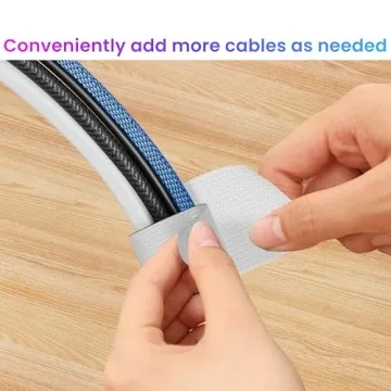 LX IntMfr. Hook and Loop Cable Ties, Self Adhesive Hook and Loop Cable Straps, Sticky-back Cord Organizer, Cable Clip, Household & Office Essentials, 40Pcs per Pack