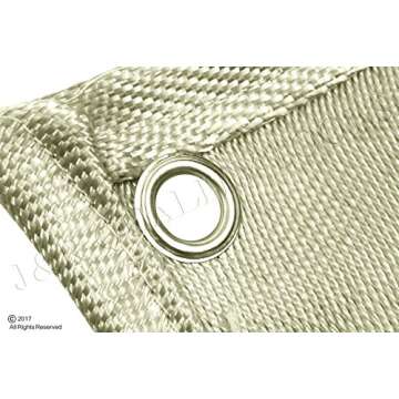 VCT Heavy Duty Fiberglass Welding Blanket and Cover with Brass Grommets - 4 FT. x 6 FT.