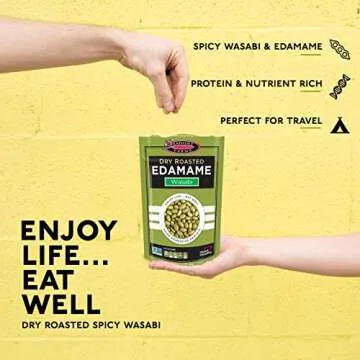 Wasabi Dry Roasted Edamame Healthy Gluten-Free Snacks