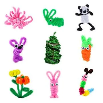 Caydo 500 Pieces Chenille Stems Pipe Cleaners 6 mm x 12 Inch for DIY Art Craft