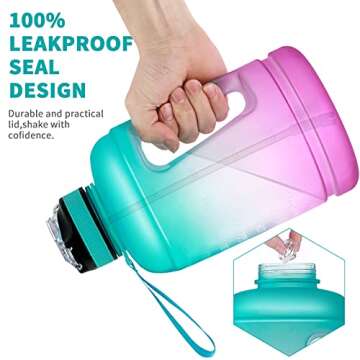 BOTTLE BOTTLE 64oz Motivational Water Bottle with Straw