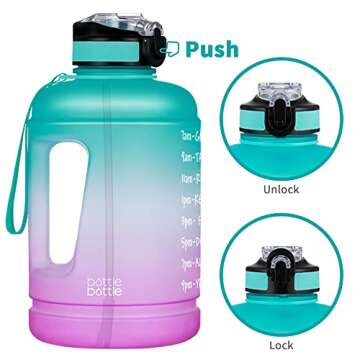 BOTTLE BOTTLE 64oz Motivational Water Bottle with Straw