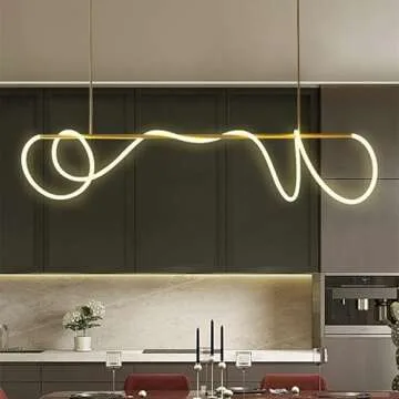 Elegant Gold LED Chandelier for Modern Dining and Living Rooms