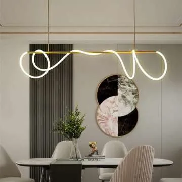 Elegant Gold LED Chandelier for Modern Dining and Living Rooms