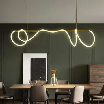 Elegant Gold LED Chandelier for Modern Dining and Living Rooms