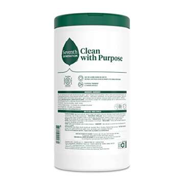 Seventh Generation Multi Purpose Wipes All Purpose Cleaning Garden Mint scent with 100% Essential Oi...